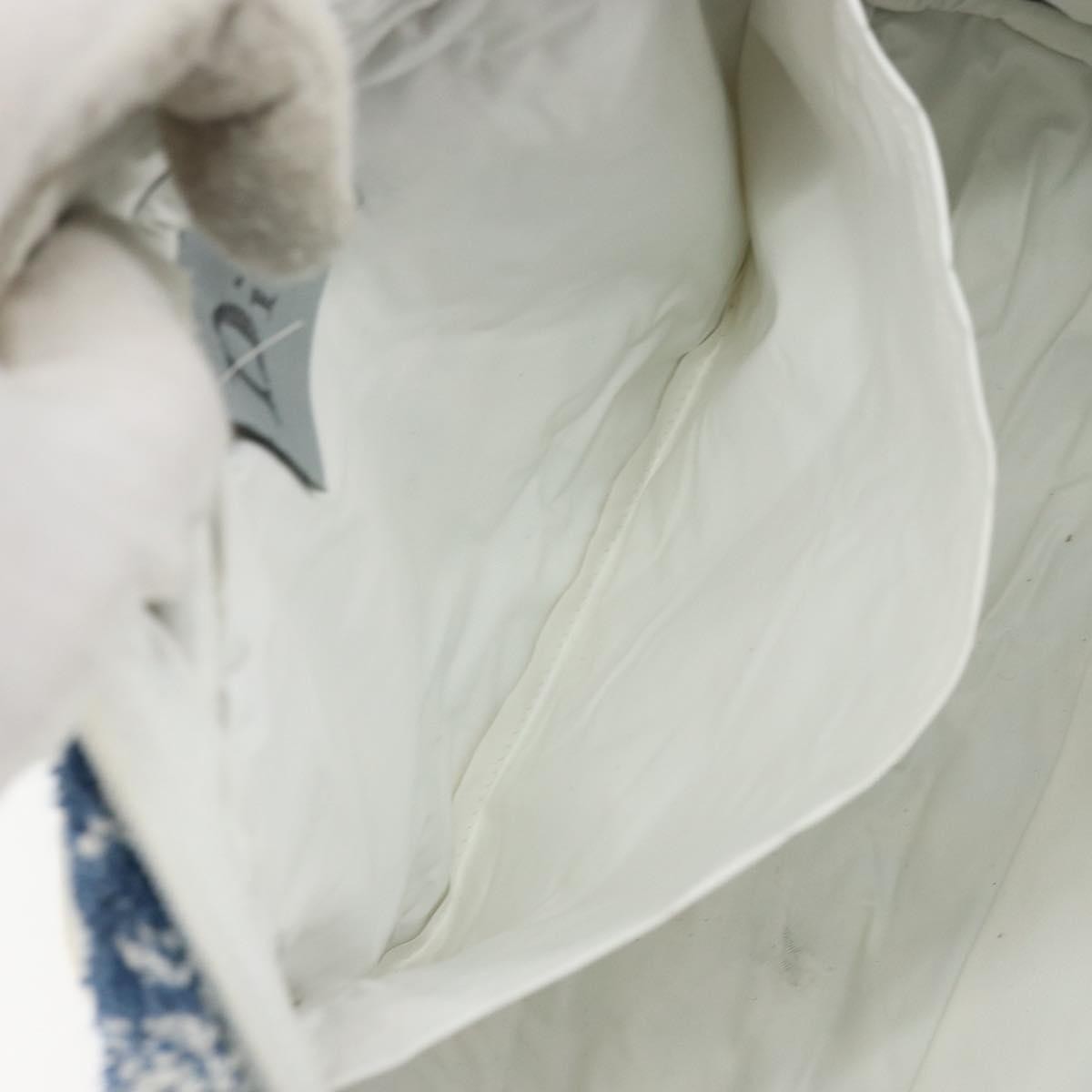 Christian Dior Vintage Trotter Handbag Canvas, BLUE, CANVAS, Handbag