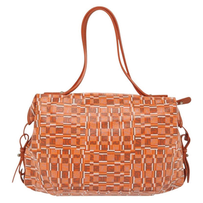 Salvatore Ferragamo Vintage Handbag Canvas, ORANGE, CANVAS, Handbag