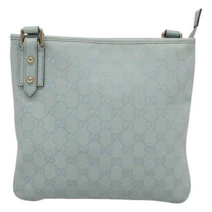 Gucci Vintage Flat Messenger Bag GG Canvas, BLUE, CANVAS, Shoulder bag