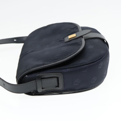 Christian Dior Vintage Shoulder Bag Canvas, NAVY, CANVAS, Shoulder bag