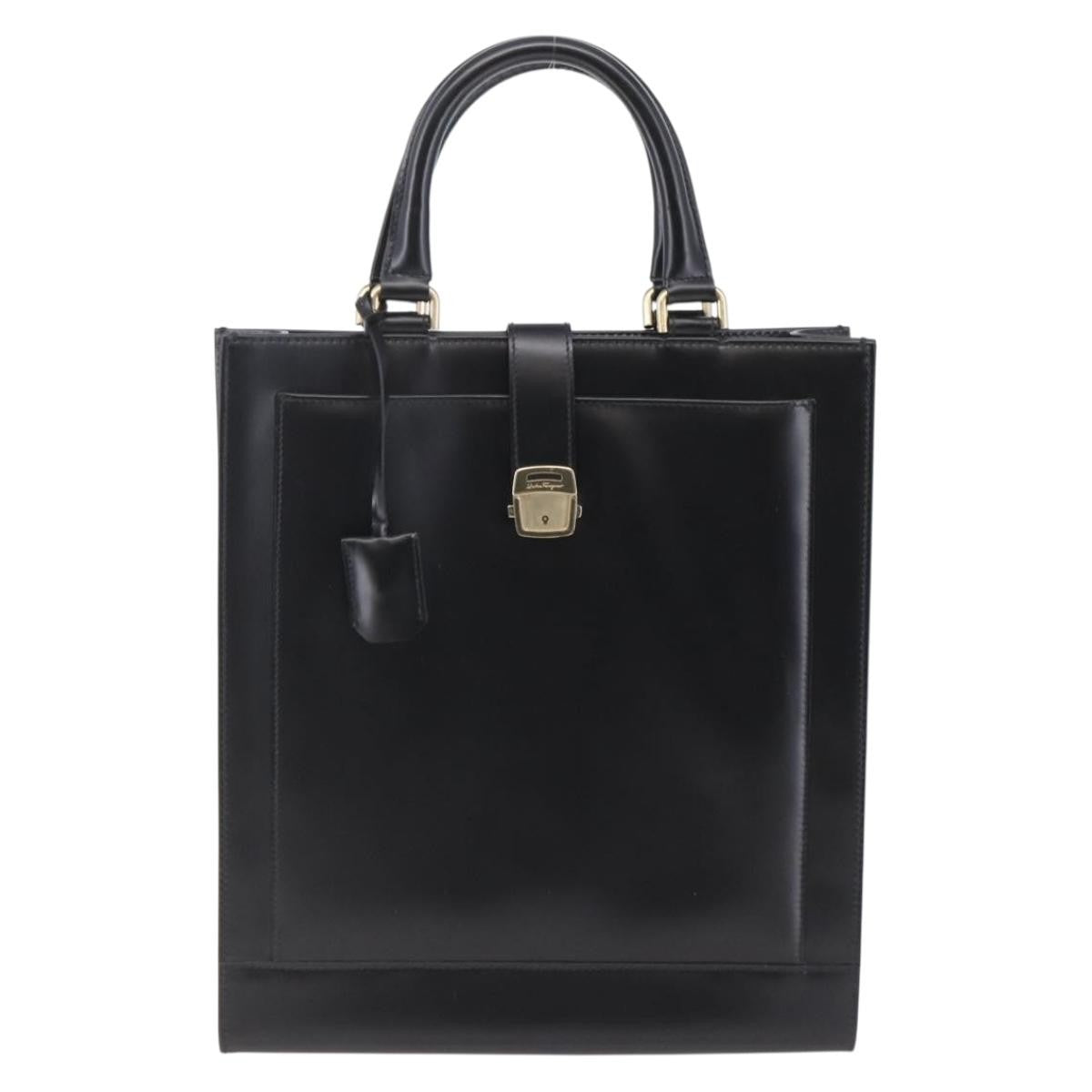 Salvatore Ferragamo Vintage Tote bag Leather, BLACK, LEATHER, Tote bag