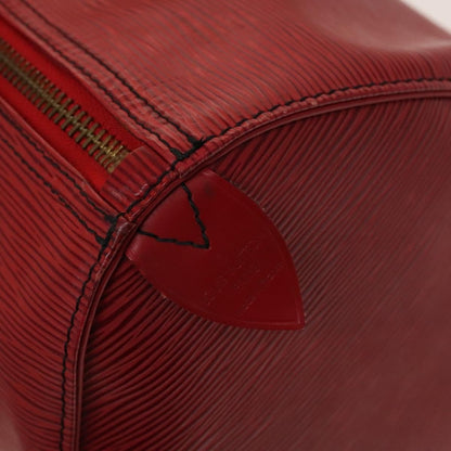 Louis Vuitton Keepall Bag Epi Leather, RED, LEATHER, Travel bag