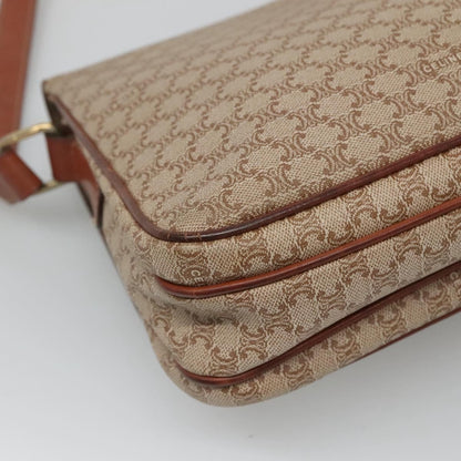 Celine Macadam Shoulder Bag PVC Leather, BEIGE, CANVAS, Shoulder bag