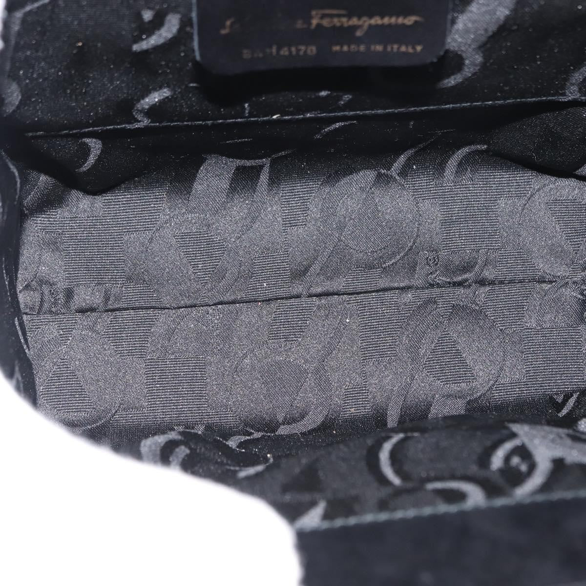 Salvatore Ferragamo Vala Handbag Leather, BLACK, LEATHER, Handbag