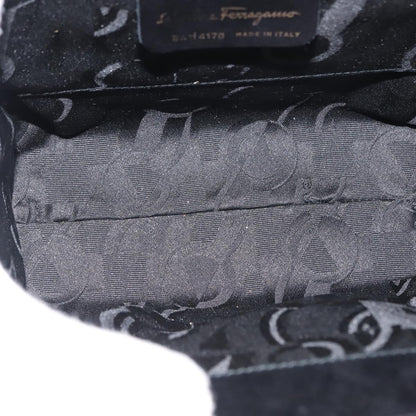 Salvatore Ferragamo Vala Handbag Leather, BLACK, LEATHER, Handbag