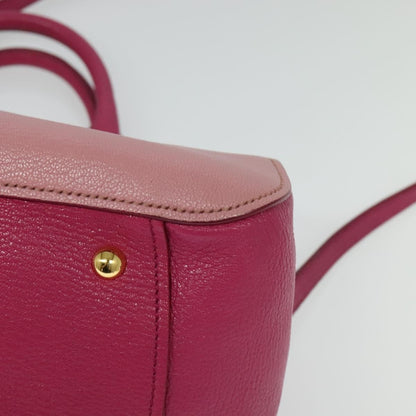 Miu Miu Madras Bowler Bag Leather, PINK, LEATHER, Handbag