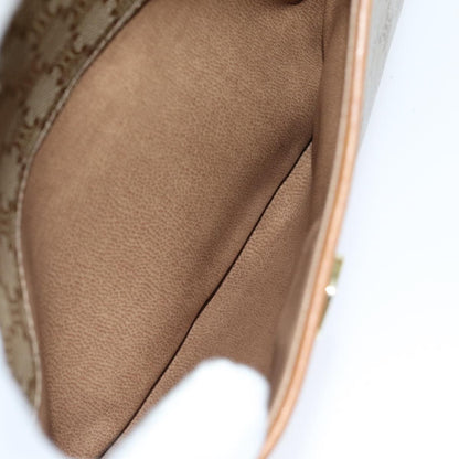 Celine Macadam Shoulder Bag PVC Leather, BEIGE, CANVAS, Shoulder bag