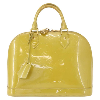 Louis Vuitton Alma Handbag Patent Leather, GREEN, PATENT_LEATHER, Handbag