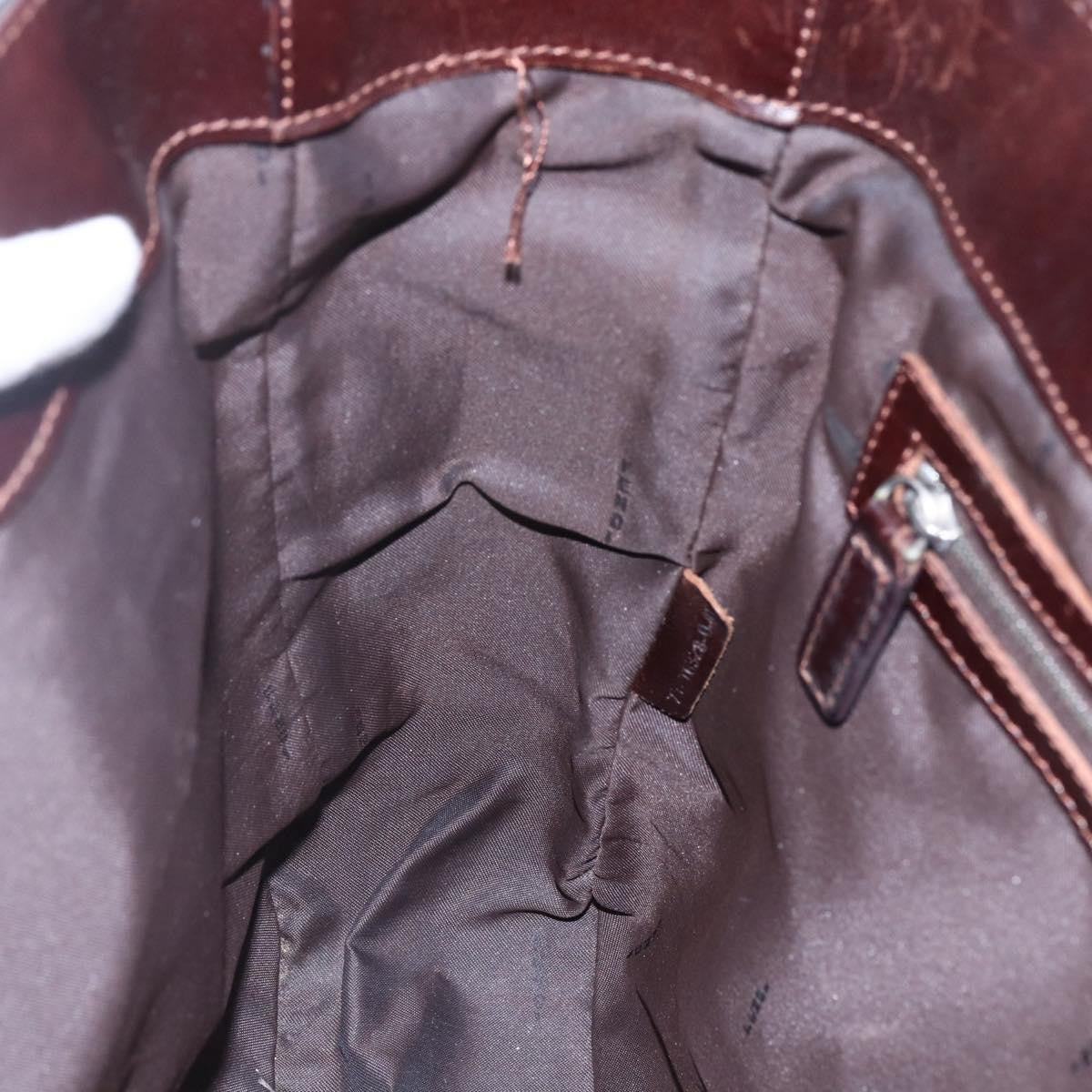 Fendi Vintage Open Tote Zucca Canvas with Leather, BLACK, CANVAS, Tote bag