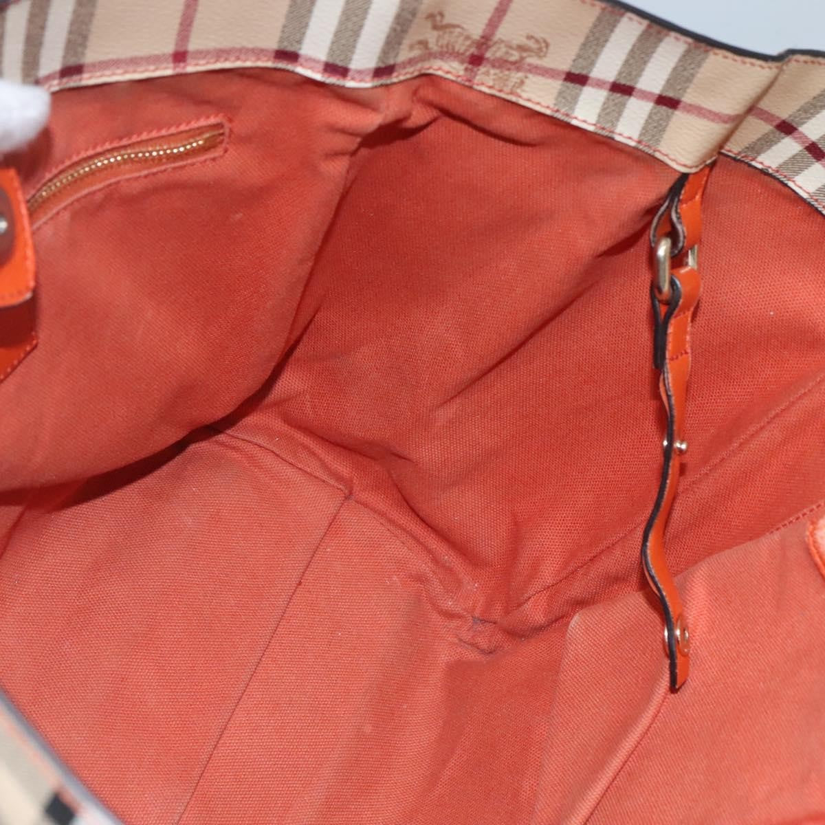 Burberry Canterbury Panels Tote Haymarket Coated Canvas and Leather, BEIGE, CANVAS, Tote bag