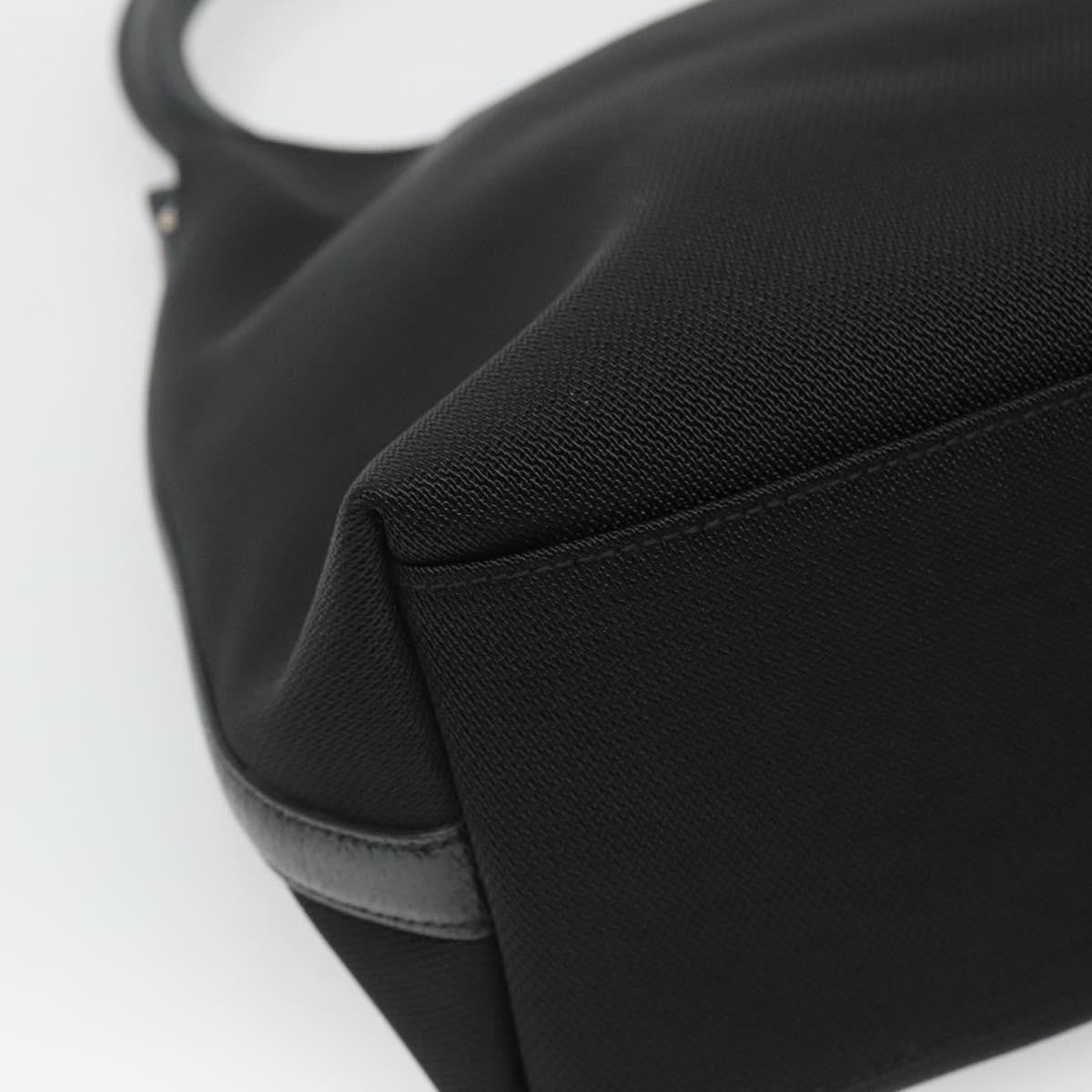 Salvatore Ferragamo Gancini handbag Canvas, BLACK, CANVAS, Handbag