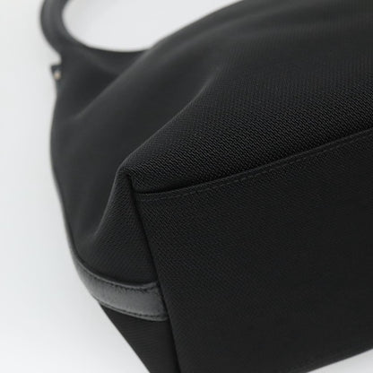 Salvatore Ferragamo Gancini handbag Canvas, BLACK, CANVAS, Handbag