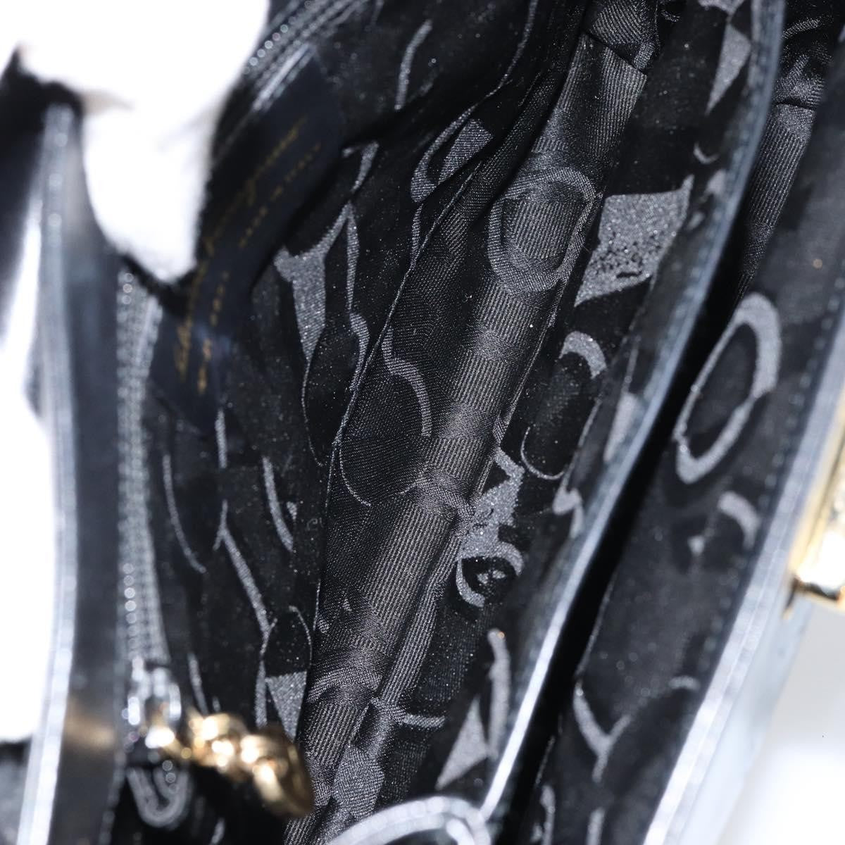 Salvatore Ferragamo Convertible Top Handle Bag Leather, BLACK, LEATHER, Handbag