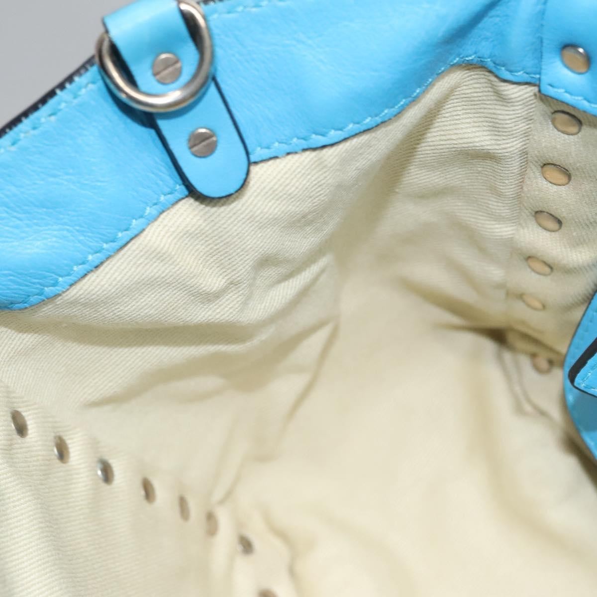 Valentino Garavani Rockstud Tote Soft Leather, BLUE, LEATHER, Tote bag