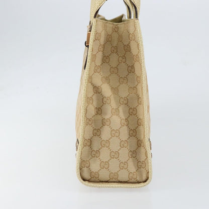Gucci Open Tote GG Canvas, BEIGE, CANVAS, Tote bag
