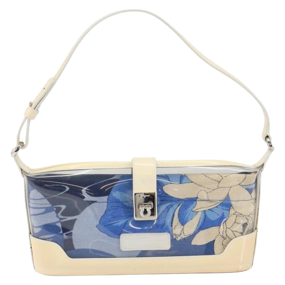 Salvatore Ferragamo Vintage Shoulder Bag Patent leather, BLUE, PATENT_LEATHER, Shoulder bag