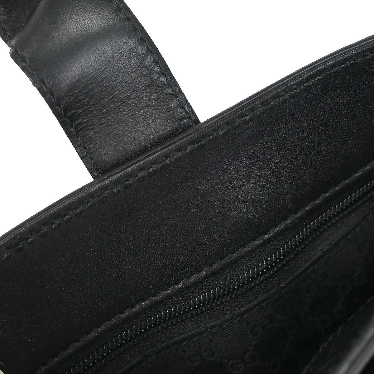 Gucci Web Handbag Leather wih Canvas, BLACK, LEATHER, Handbag