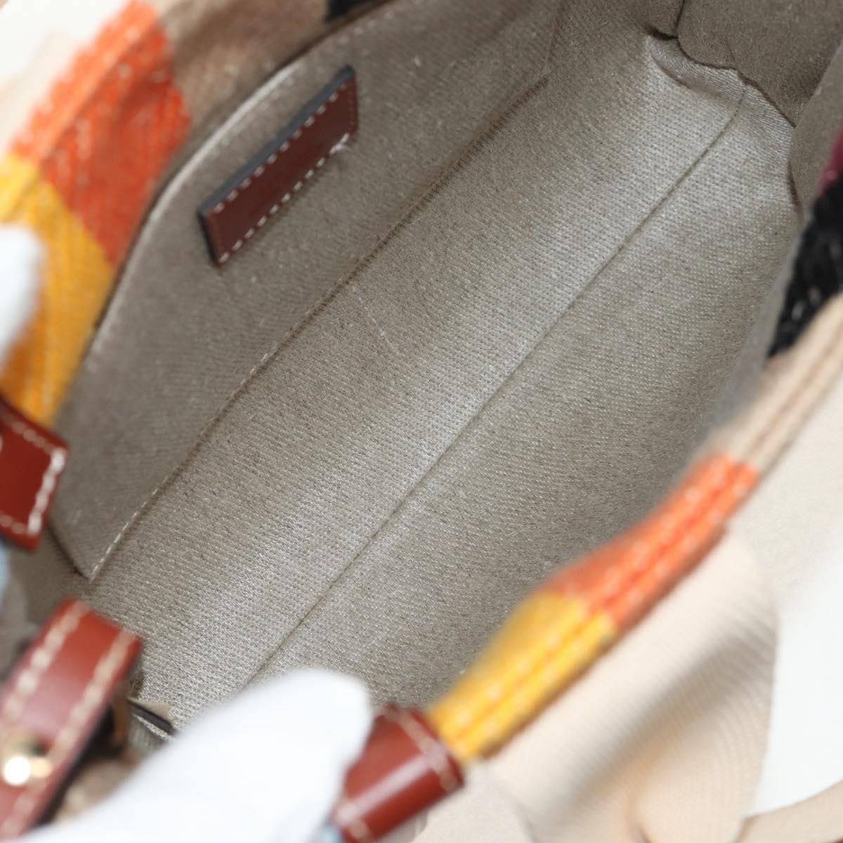 Chloe Woody Tote Canvas with Leather, MULTICOLOUR, CANVAS, Tote bag