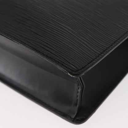 Louis Vuitton Pochette Homme Epi Leather, BLACK, LEATHER, Clutche & pouche