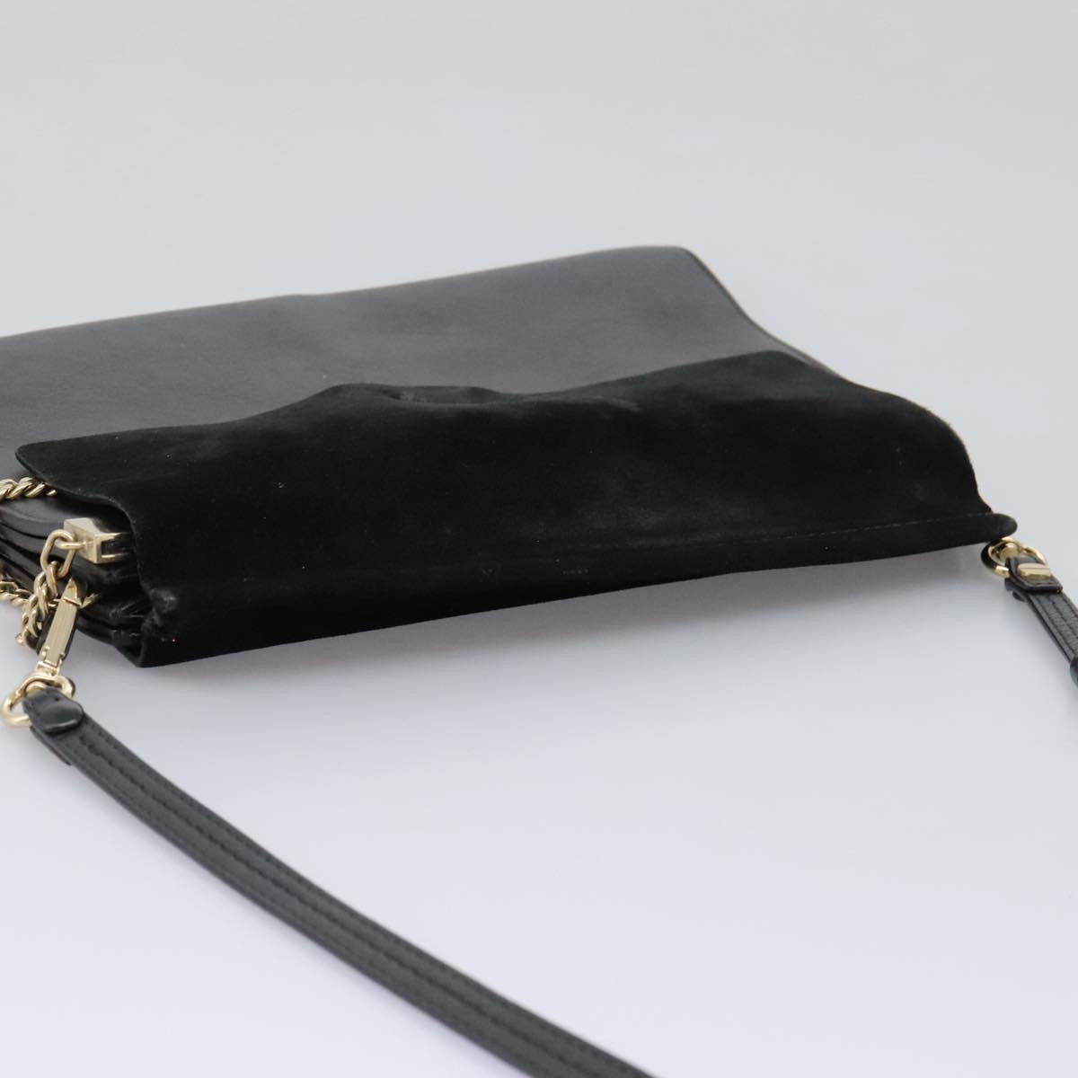 Chloe Faye Shoulder Bag Leather and Suede, BLACK, SUEDE, Shoulder bag