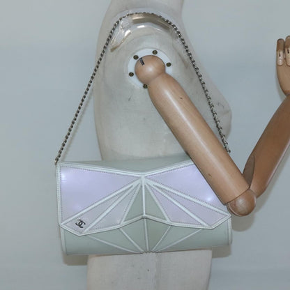 Chanel Midnight Swim Clutch Leather, GRAY, LEATHER, Clutche & pouche