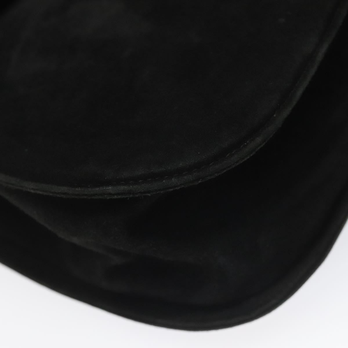 Salvatore Ferragamo Gancini Shoulder Bag Suede, BLACK, SUEDE, Shoulder bag