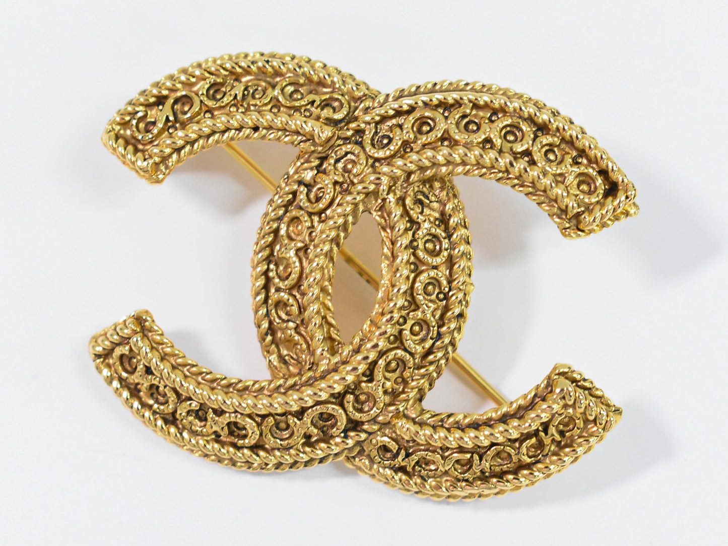 Chanel CC Brooch Metal, GOLD, GOLD_PLATED, Brooch