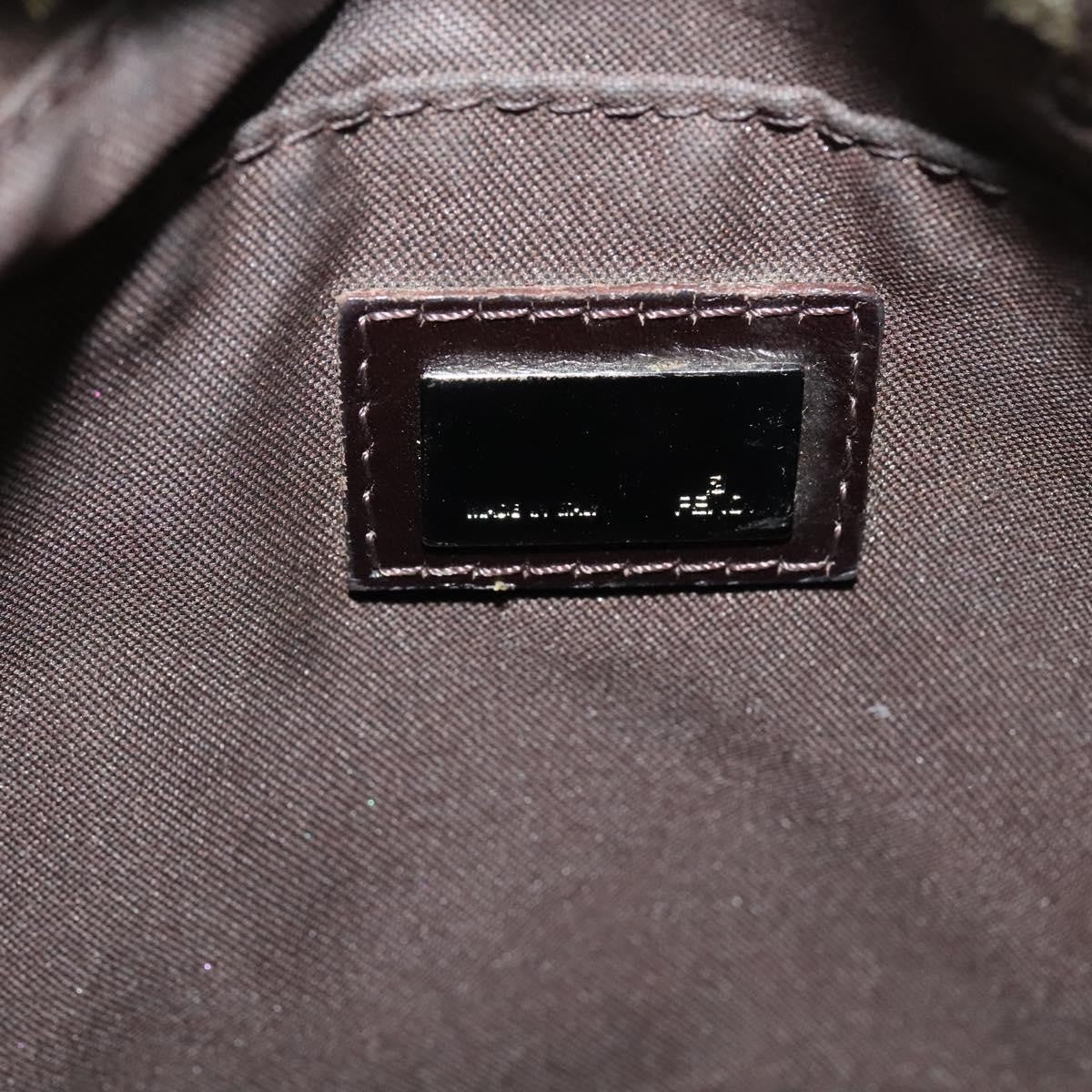 Fendi Mamma Baguette Shoulder Bag Canvas, BROWN, CANVAS, Shoulder bag