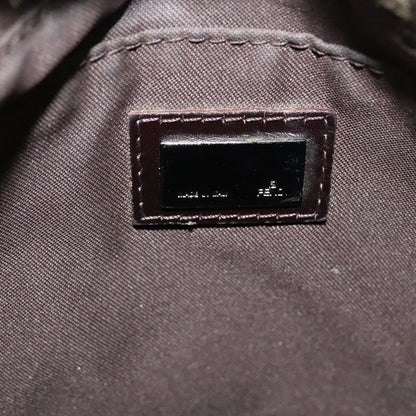 Fendi Mamma Baguette Shoulder Bag Canvas, BROWN, CANVAS, Shoulder bag