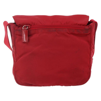 Prada Buckle Messenger Bag Tessuto, RED, NYLON, Shoulder bag