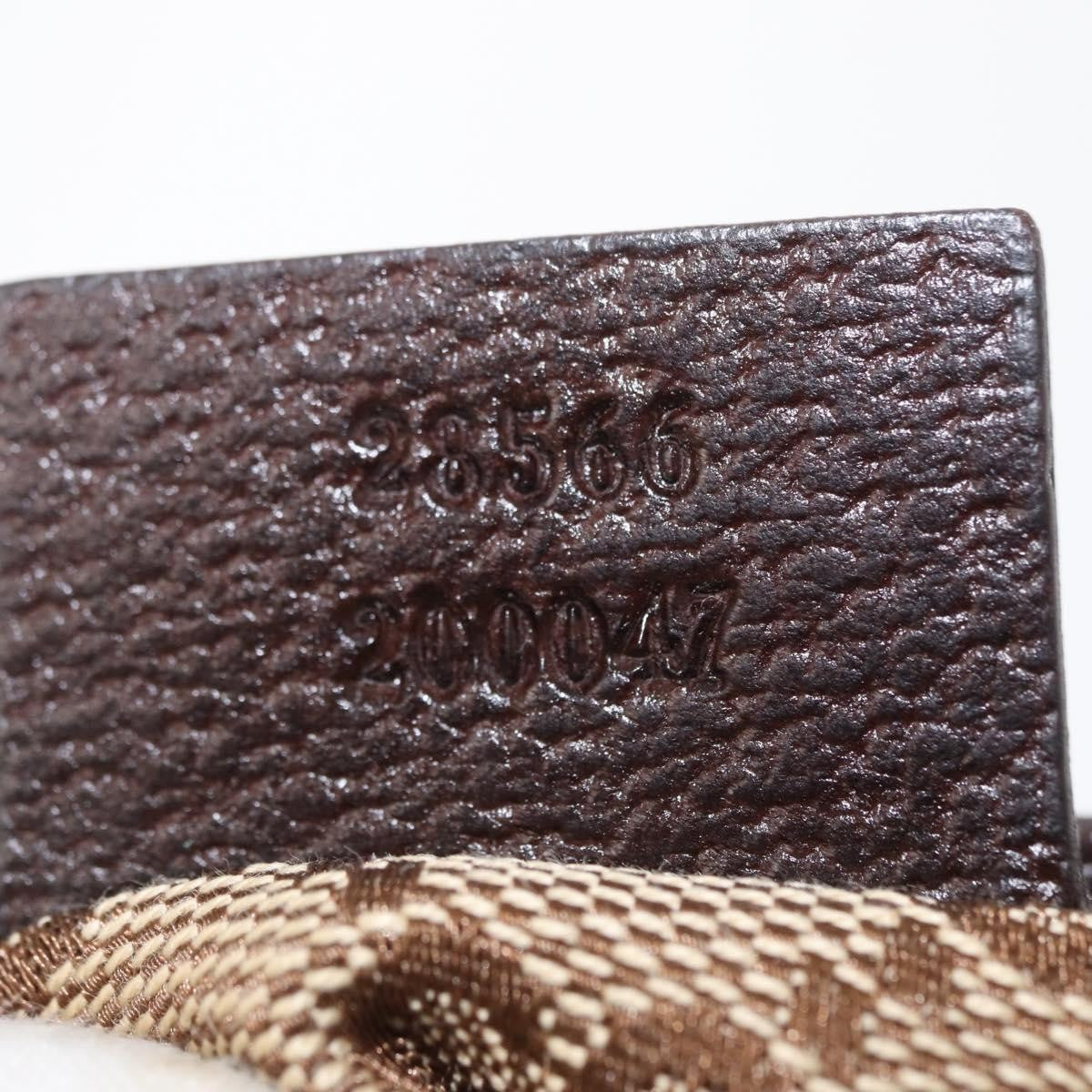 Gucci Vintage Double Belt Bag GG Canvas with Leather, BEIGE, CANVAS, Clutche & pouche