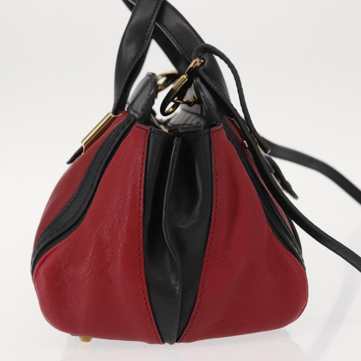 Chloe Alice Satchel Leather, RED, LEATHER, Handbag
