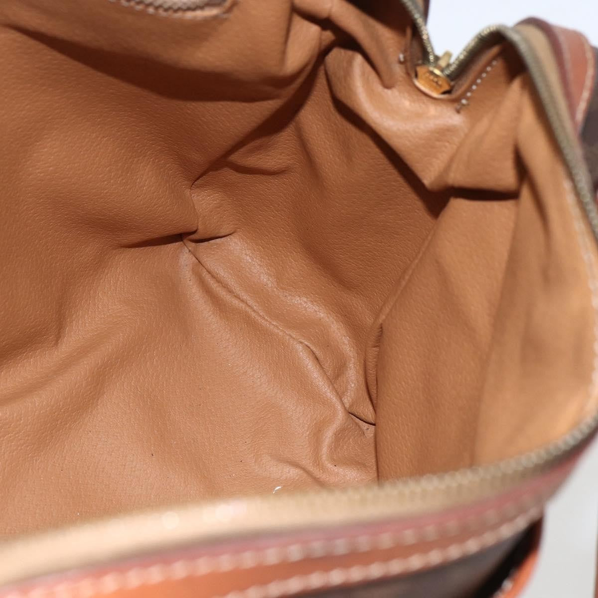 Celine Macadam Handbag Macadam with leather, BROWN, PVC, Handbag