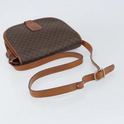 Celine Macadam Shoulder Bag PVC Leather, BROWN, PVC, Shoulder bag