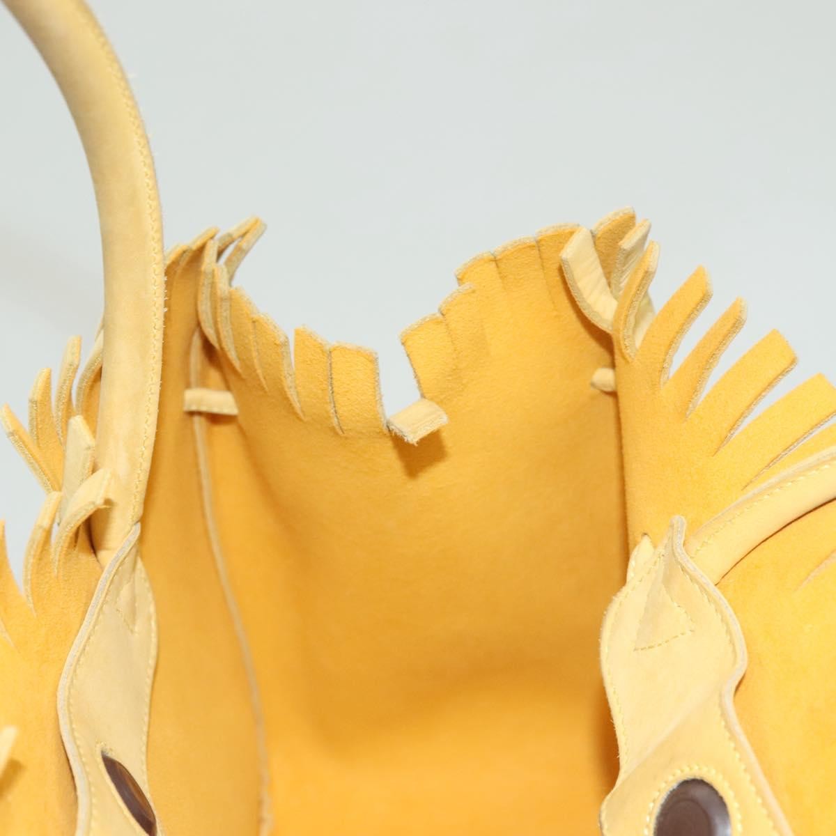 Salvatore Ferragamo Vintage Tote bag Suede, YELLOW, SUEDE, Tote bag