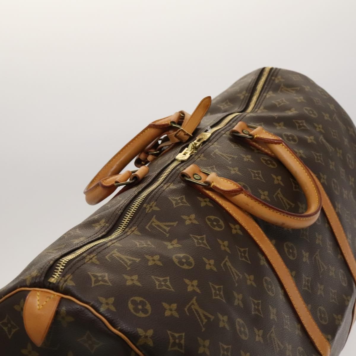 Louis Vuitton Keepall Bag Monogram Canvas, BROWN, CANVAS, Travel bag