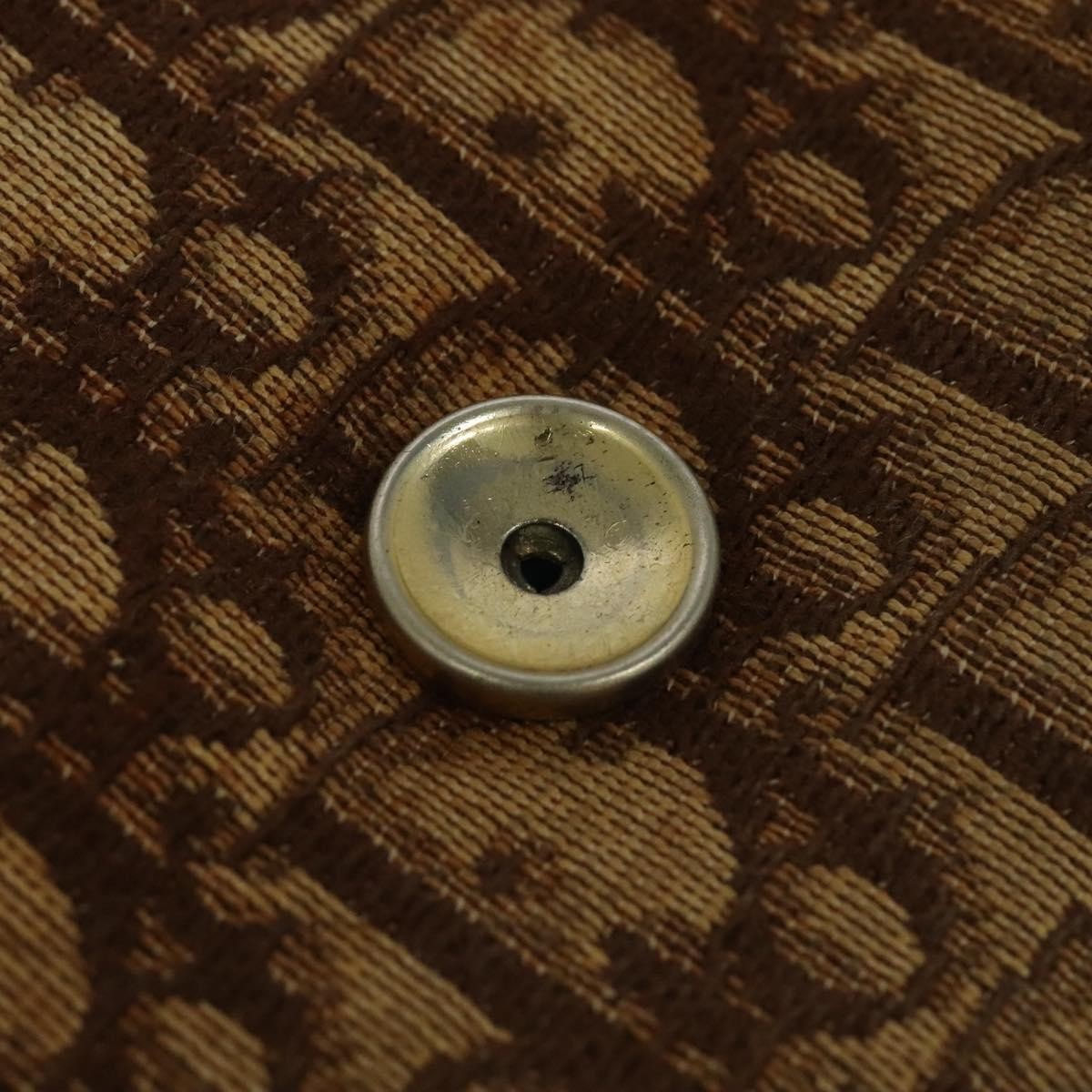 Christian Dior Vintage Trotter Flap Shoulder Bag Canvas, BROWN, CANVAS, Shoulder bag