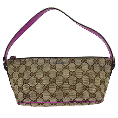 Gucci Vintage Boat Pochette GG Canvas, BROWN, CANVAS, Clutche & pouche