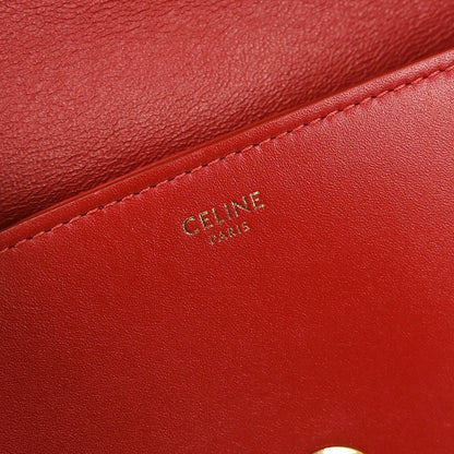 Celine Tassels Bag Leather, RED, LEATHER, Shoulder bag