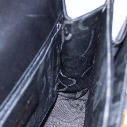 Salvatore Ferragamo Gancini handbag Leather, BLACK, LEATHER, Handbag