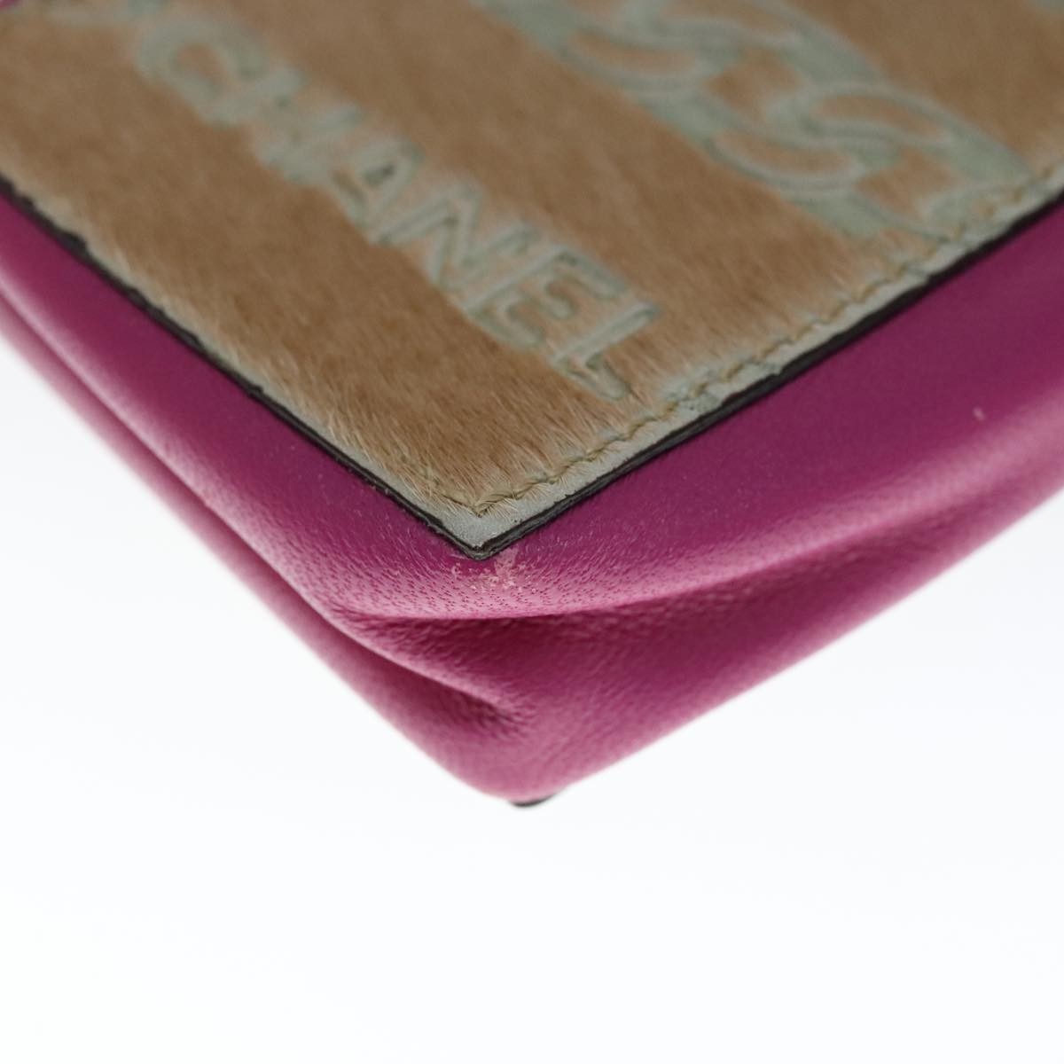 Chanel Chain Cigarette Case Leather, PINK, LEATHER, Clutche & pouche