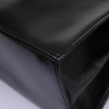 Salvatore Ferragamo Gancini Convertible Top Handle Bag Leather, BLACK, LEATHER, Handbag