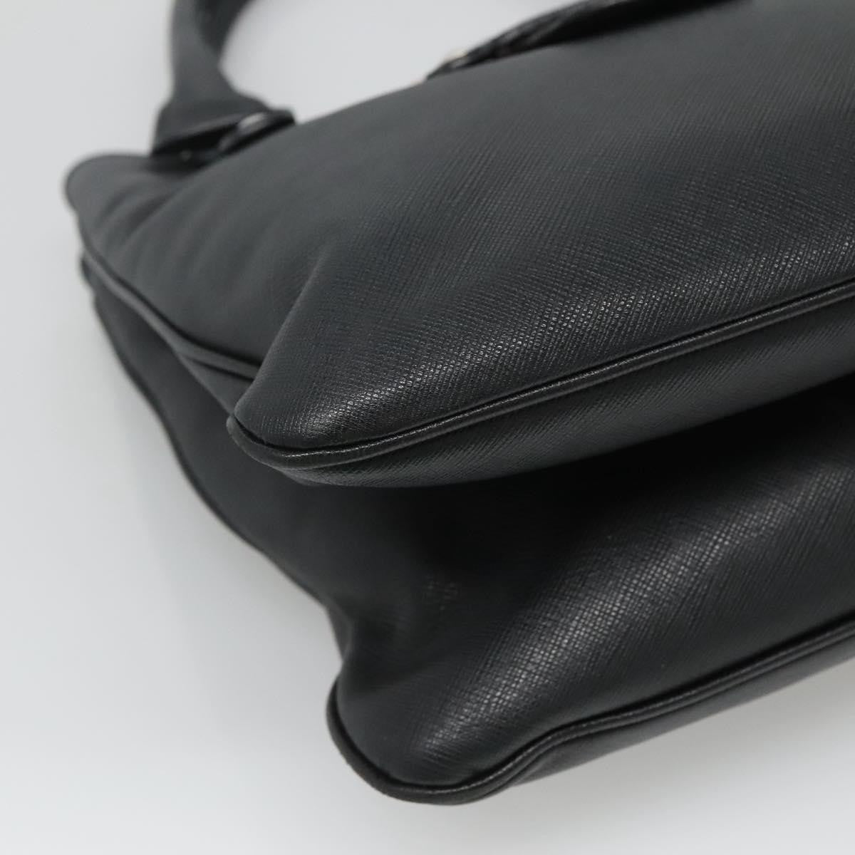 Salvatore Ferragamo Gancini handbag Leather, BLACK, LEATHER, Handbag