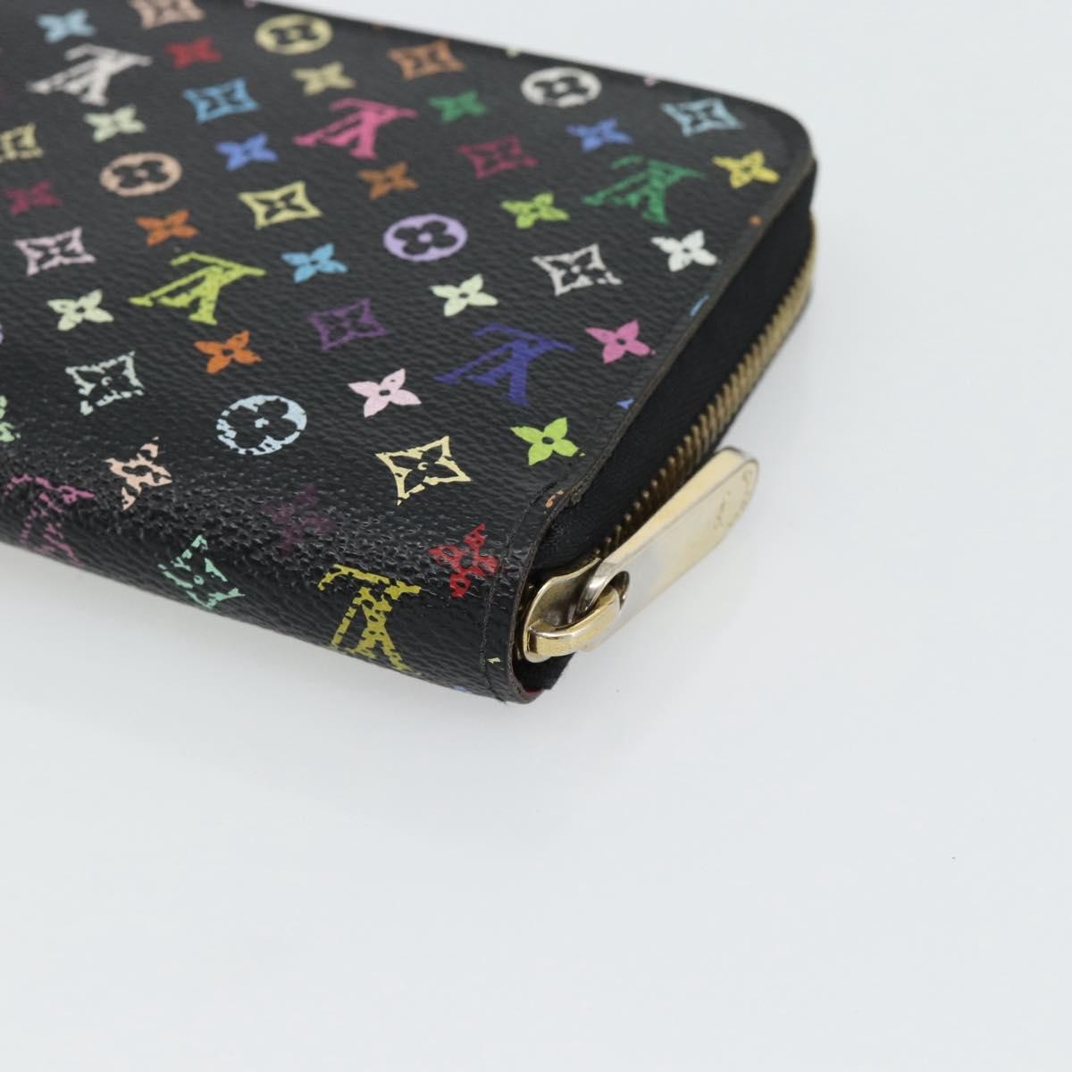 Louis Vuitton Aerogram Zippy Wallet Leather, Black, Canvas, Wallet