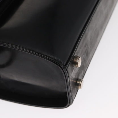 Salvatore Ferragamo Gancini Shoulder Bag Leather, BLACK, LEATHER, Shoulder bag