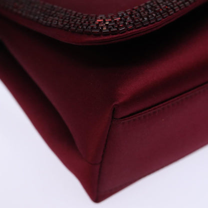 Chanel Flap shoulder Bag Satin, RED, SATIN, Shoulder bag