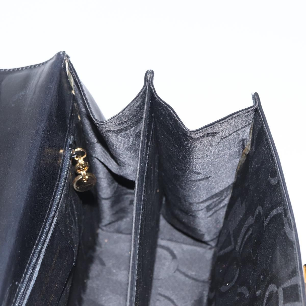 Salvatore Ferragamo Convertible Top Handle Bag Leather, BLACK, LEATHER, Handbag