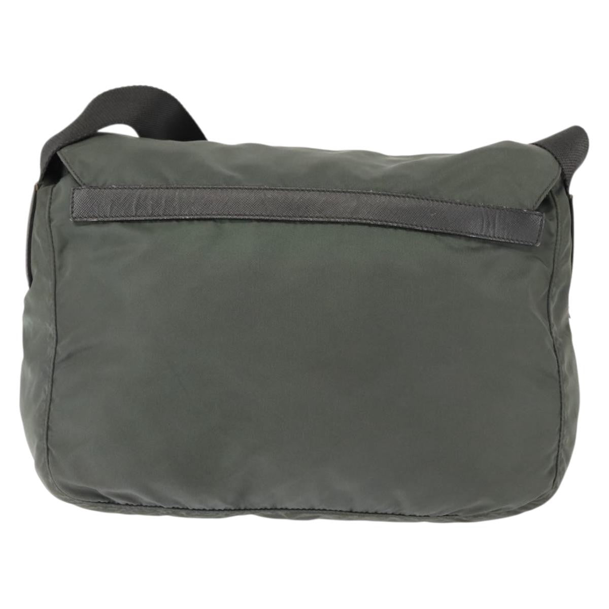 Prada Double Buckle Flap Messenger Bag Tessuto, KHAKI, NYLON, Shoulder bag