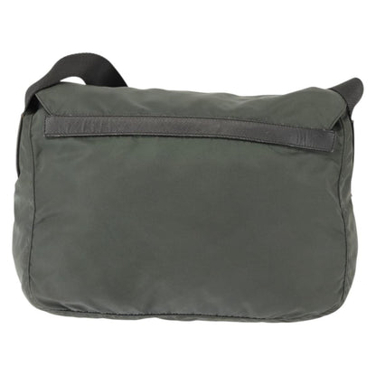 Prada Double Buckle Flap Messenger Bag Tessuto, KHAKI, NYLON, Shoulder bag