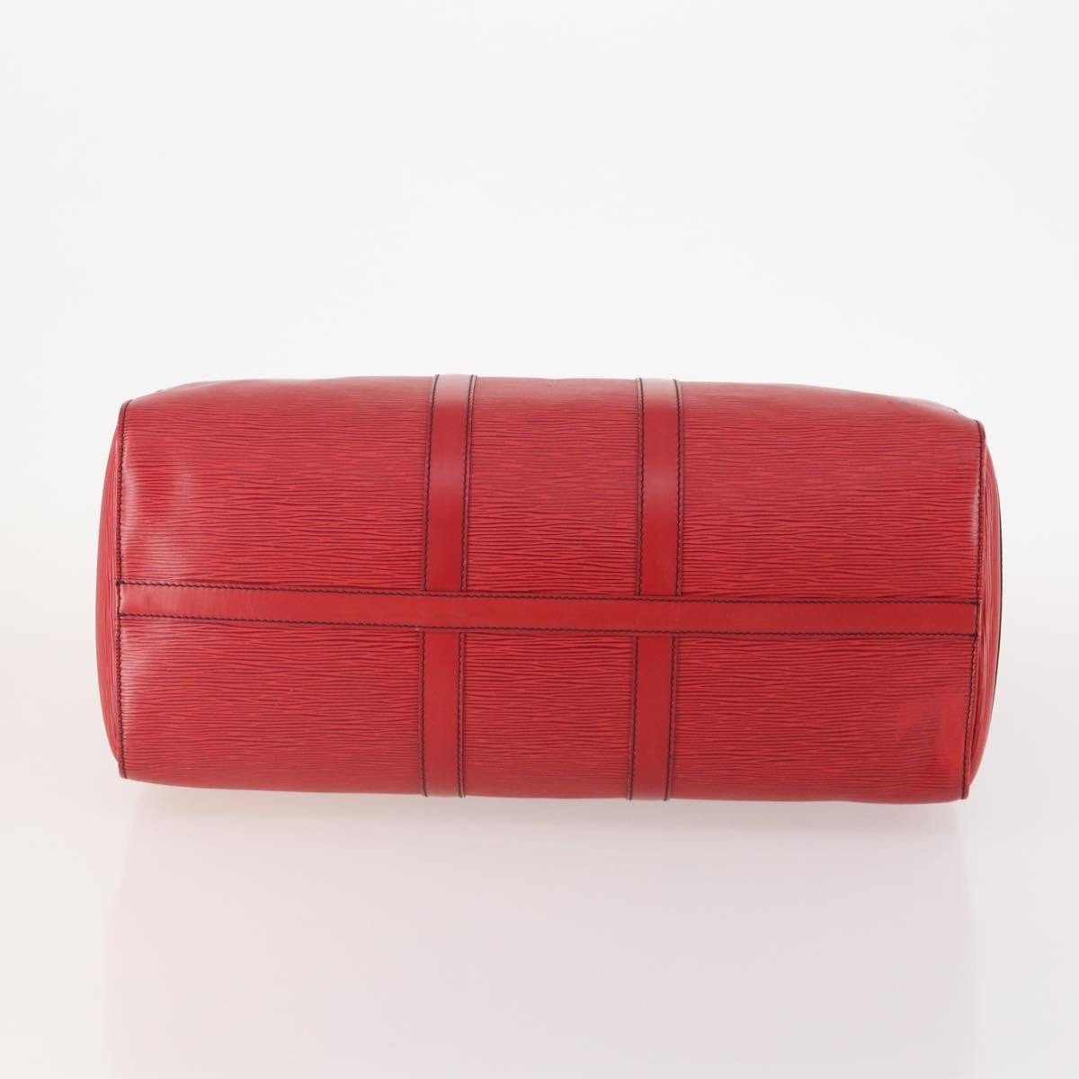Louis Vuitton Keepall Bag Epi Leather, RED, LEATHER, Travel bag